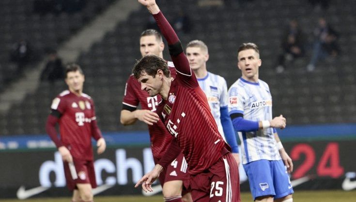 Bundesliga: poker del Bayern all'Hertha, terza vittoria di fila per il Lipsia