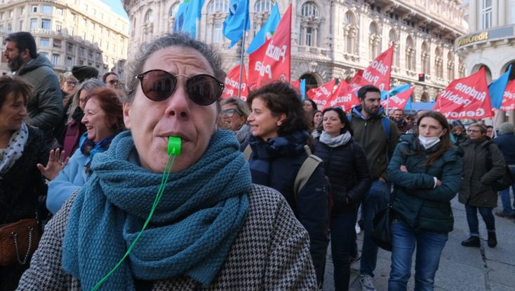 La protesta del Galliera