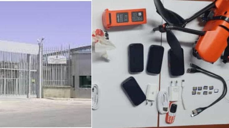 Drone con un chilo di droga e cellulari abbattuto mentre tenta di entrare nel carcere di Foggia