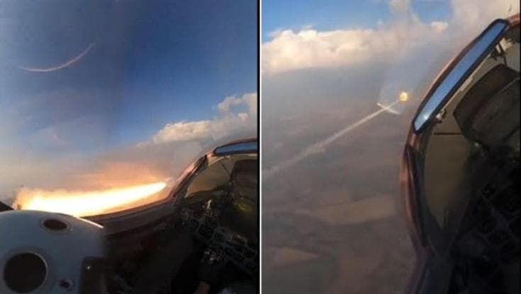 Il caccia Mig -29 ucraino abbatte un drone russo-iraniano: il video in soggettiva girato dal pilota