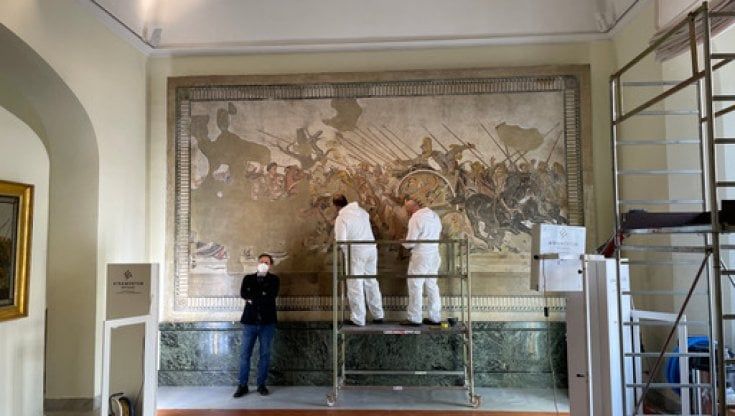 Al Mann un restauro “epocale”: via al cantiere sul Mosaico di Alessandro