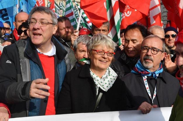 Roma, la manifestazione dei sindacati