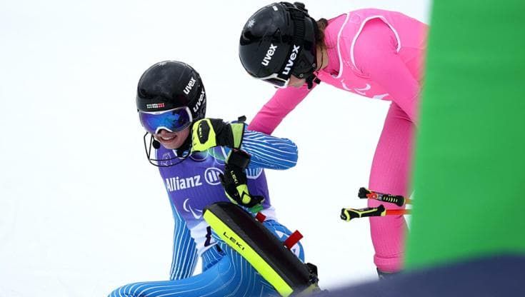 Martina Vozza a 8 centesimi dal podio nello slalom delle Paralimpiadi. Mazzel fuori nella 1ª manche