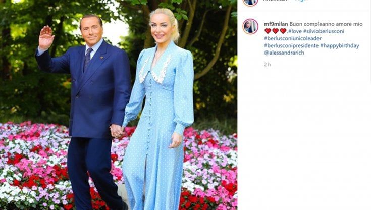 Forza Italia, gli auguri a Berlusconi della fidanzata Marta Fascina (con il sospetto photoshop)