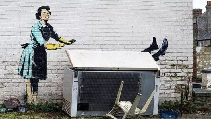 Banksy, il nuovo murale di San Valentino contro la violenza domestica