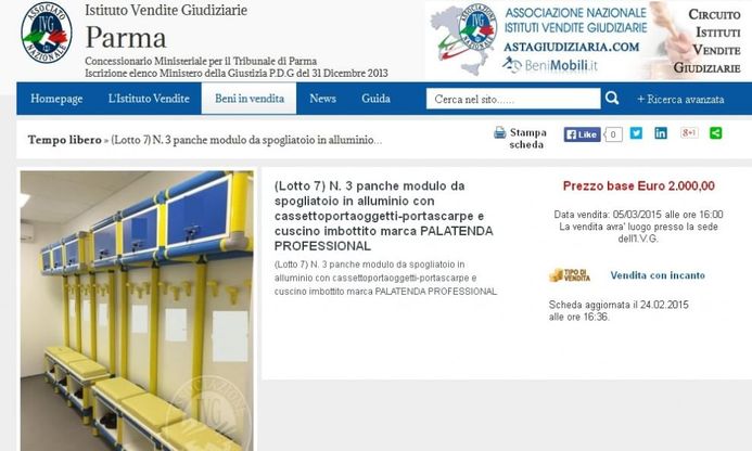 Parma, all'asta la panchina di Donadoni dello spogliatoio