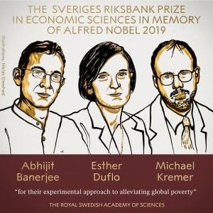 Nobel economia 2019, il premio a Abhijit Banerjee, Esther Duflo e Michael Kremer