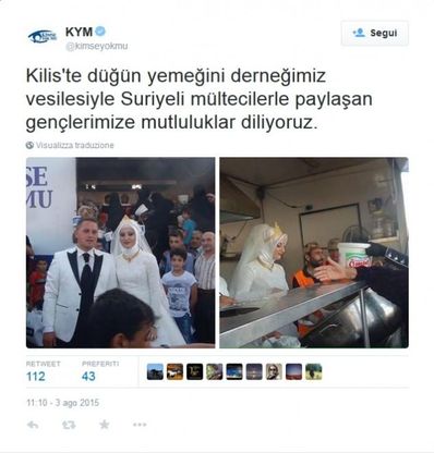 Turchia: si sposano e invitano 4mila profughi siriani al banchetto