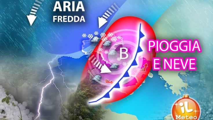 Previsioni meteo, weekend con piogge e neve, poi il gelo artico