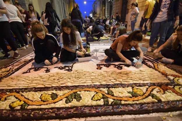 Siracusa, i mosaici vegetali per l'Inverdurata di Pachino