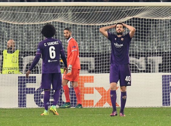 Fiorentina, la delusione dopo il terzo gol subito