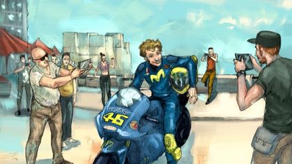 Tributo a Valentino Rossi firmato dalla Scuola Internazionale di Comics