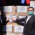 Coronavirus, la consegna delle mascherine donate dai cinesi di Cosco alla Liguria