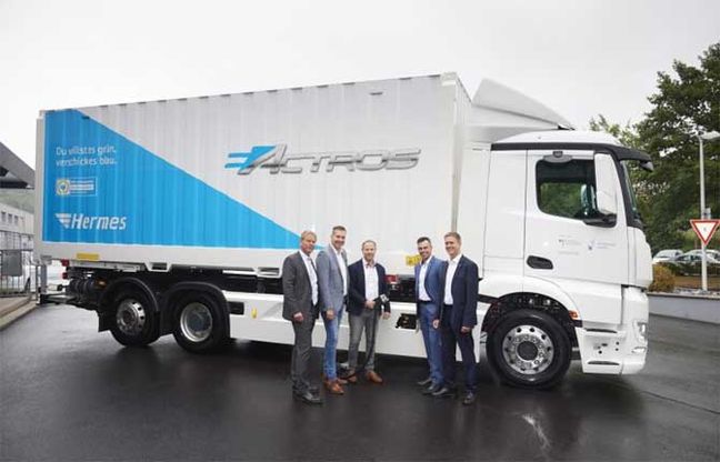 Al via la sperimentazione su strada del Mercedes-Benz eActros