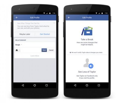 Facebook in soccorso dei cuori infranti: nuove opzioni per dimenticare l'ex