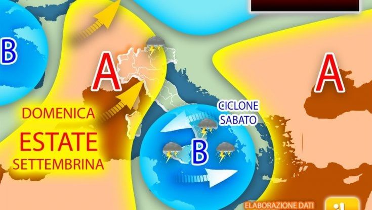 Previsioni meteo, weekend spaccato a metà al Sud, tra sole e nubifragi