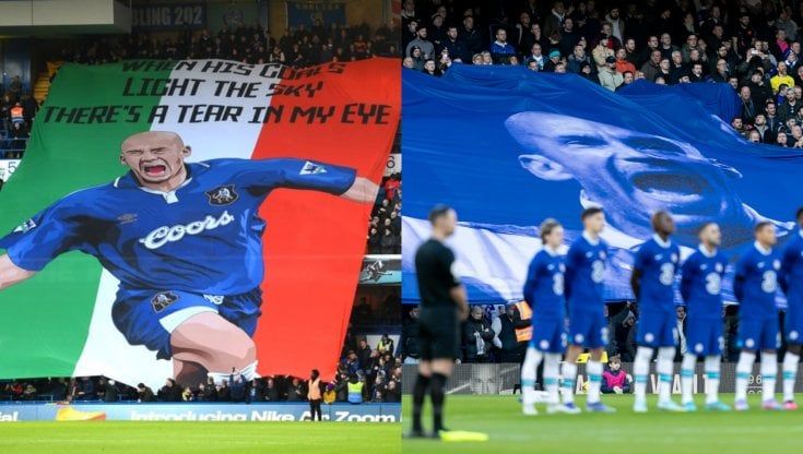 Vialli, il Chelsea lo ricorda: commozione a Stamford Bridge