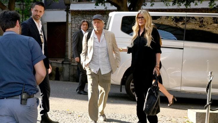 Michael Douglas arriva a Taormina, primo divo del Film Festival