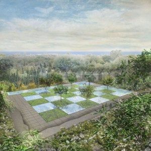 Palermo, un giardino mediterraneo davanti a Palazzo dei Normanni