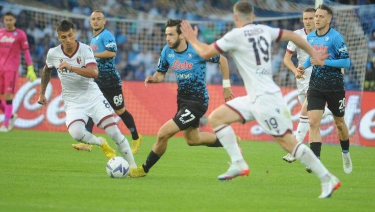 Napoli-Bologna 3-2, le pagelle: Dominguez ci mette la qualità, Aebischer zero acuti