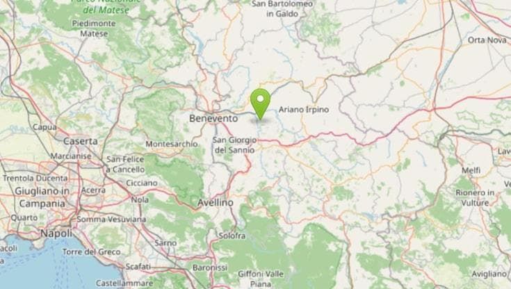 Terremoto nel Sannio, scossa magnitudo 3.3
