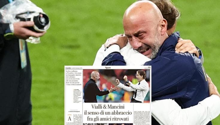 Vialli e Mancini, l’amicizia ritrovata in un abbraccio