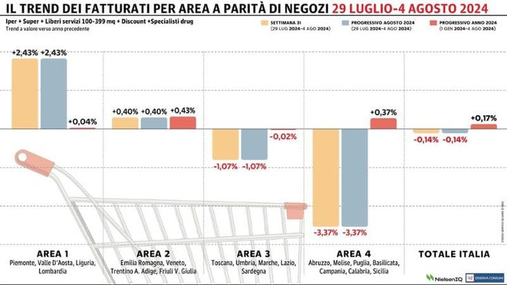 Gdo in calo: peggior risultato per il Sud
