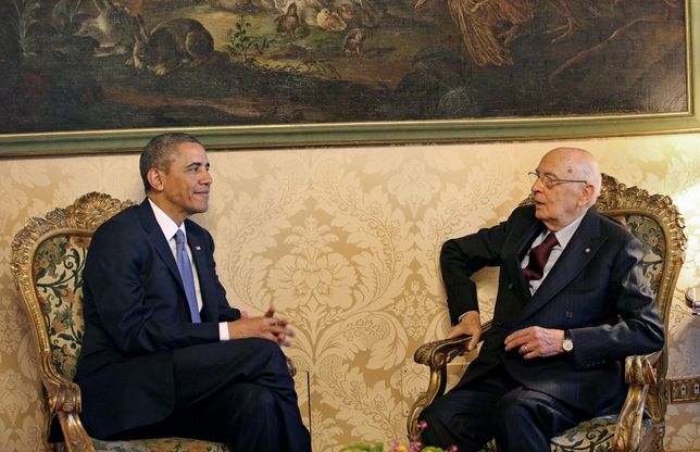 Obama a Roma, l'incontro con Napolitano
