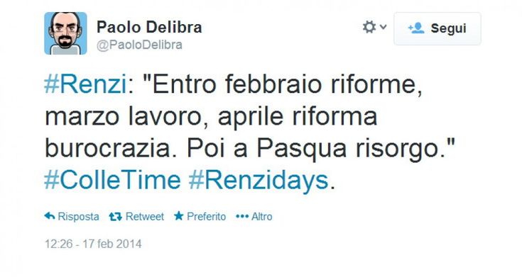#Renzidays e il calendario di Matteo: ironia su Twitter