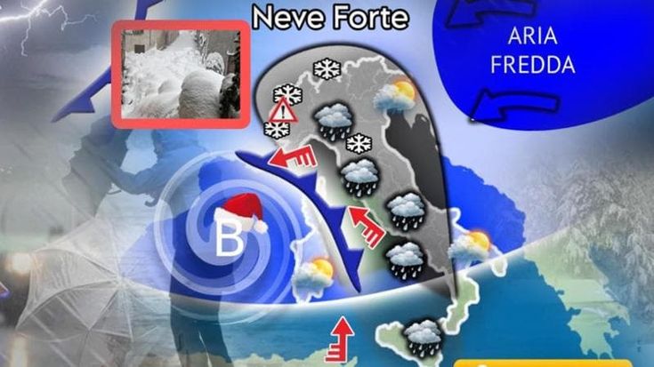 Previsioni meteo. Settimana di Natale con vento, pioggia e anche neve
