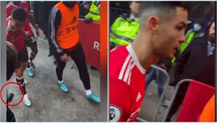 Bufera su Cristiano Ronaldo: strappa lo smartphone a un ragazzino e lo scaglia a terra. La polizia apre un'inchiesta