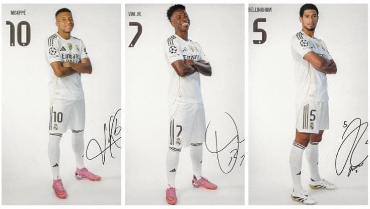 Fra Madrid e San Giovanni Rotondo “gemellaggio Real” con le dediche di Mbappè, Vinicius, Belligham