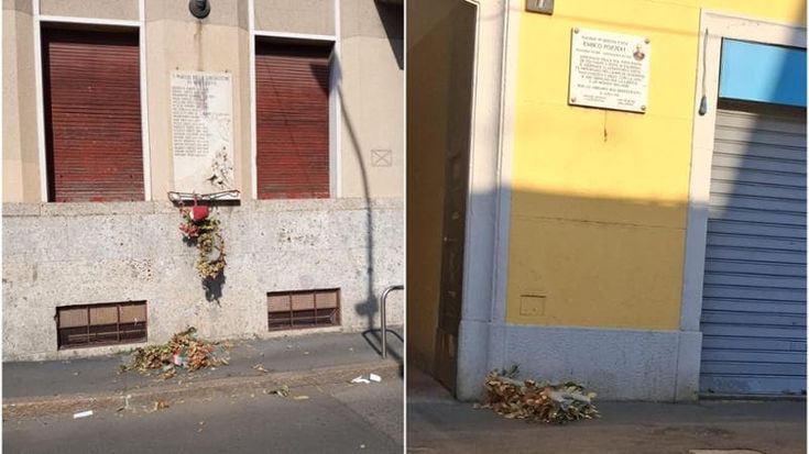 Vandali distruggono le corone di alloro per i partigiani di Niguarda, l’Anpi: “Sfregiata la memoria”