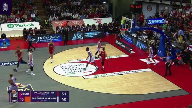Basket serie A, gli highlights di Trieste - Milano
