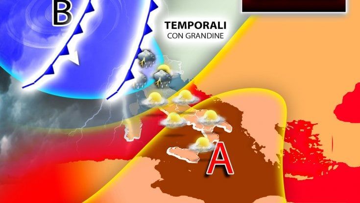 Previsioni meteo, in settimana tornano temporali e grandine al Nord. Si attenua la canicola africana
