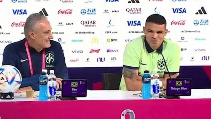 "Neymar gioca?". La domanda è per Thiago Silva ma risponde il ct del Brasile, Tite: "Sì!"