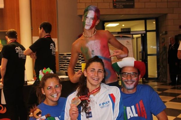 La gioia di Giulia Ghiretti, argento ai mondiali