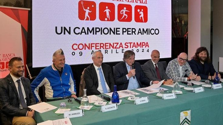“Un campione per amico”: Panatta, Lucchetta, Graziani e Castrogiovanni fanno giocare i bambini per promuovere lo sport