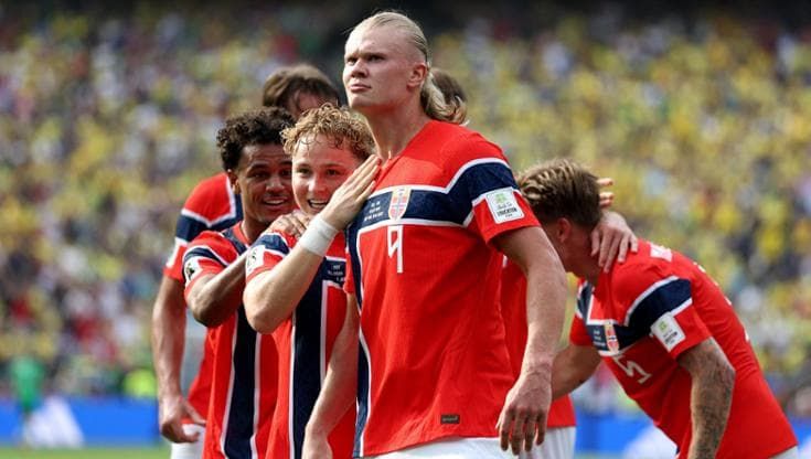 Haaland fa doppietta, il Mondiale del Brasile di Ancelotti è già finito: 2-1, Norvegia ai quarti