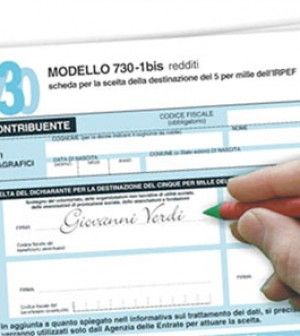 5 per mille, all'Airc il bottino maggiore: 55 mln.Distribuiti 393 mln, a Militello Rosmarino 9 cent