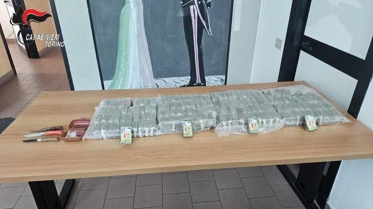 Blitz nel Canavese: sequestrati 18 chili di droga e una pistola clandestina, due arresti