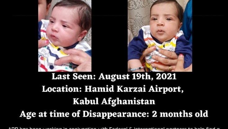 Afghanistan, il dramma di Sohail, il bimbo di due mesi scomparso durante l'evacuazione dell'aeroporto di Kabul