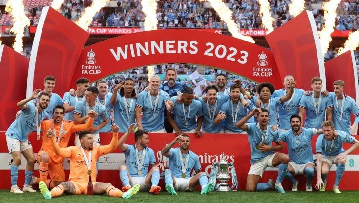 Il Manchester City si prende anche la Fa Cup: 2-1 allo United in finale, ora l'assalto al tris