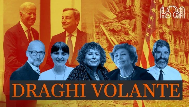 Draghi volante. Cosa ci chiede Biden e cosa può fare l'Europa per fermare la guerra. Con Castellina, Feltri, Riotta, Sabbadini e Serracchiani