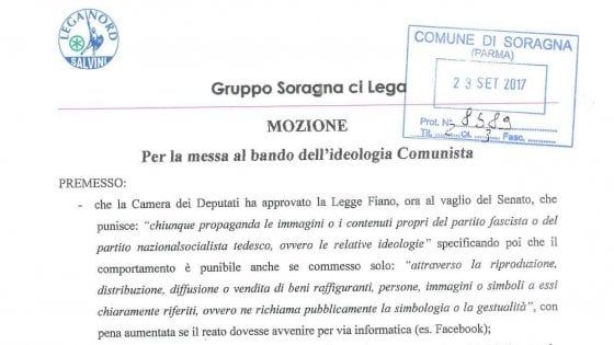 Soragna, Consiglio comunale mette al bando il comunismo