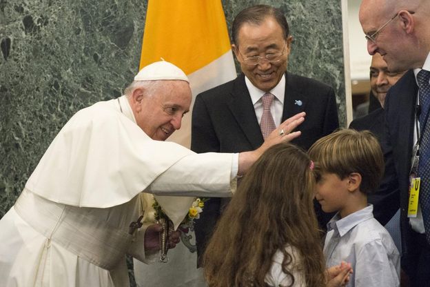 Papa Francesco alle Nazioni Unite: il saluto ai bambini