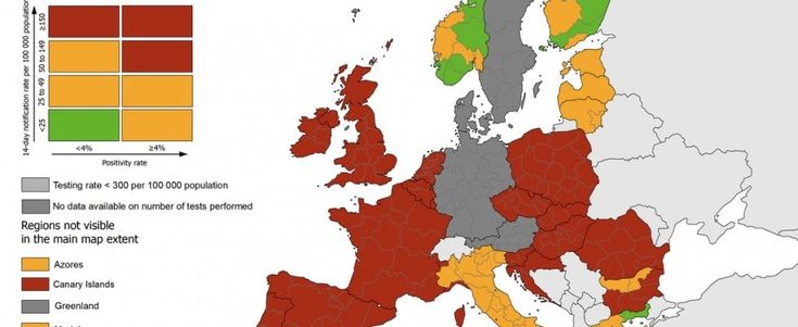 La diffusione del Covid in Europa: la prima mappa con i nuovi criteri decisi dall'Ue