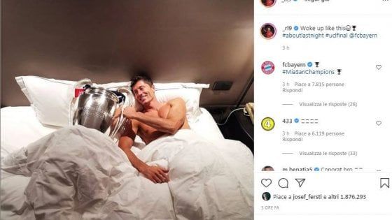 Bayern, la notte speciale di Lewandowski: a letto con la Champions