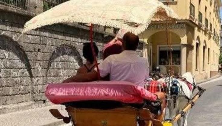 Sorrento, troppo caldo: stop ai tour in carrozzella dalle 12 alle 16
