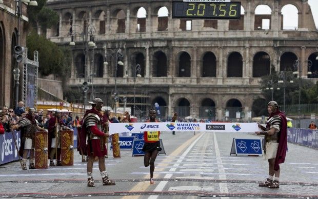 Maratona di Roma<br />Vincono Negari e Zanardi